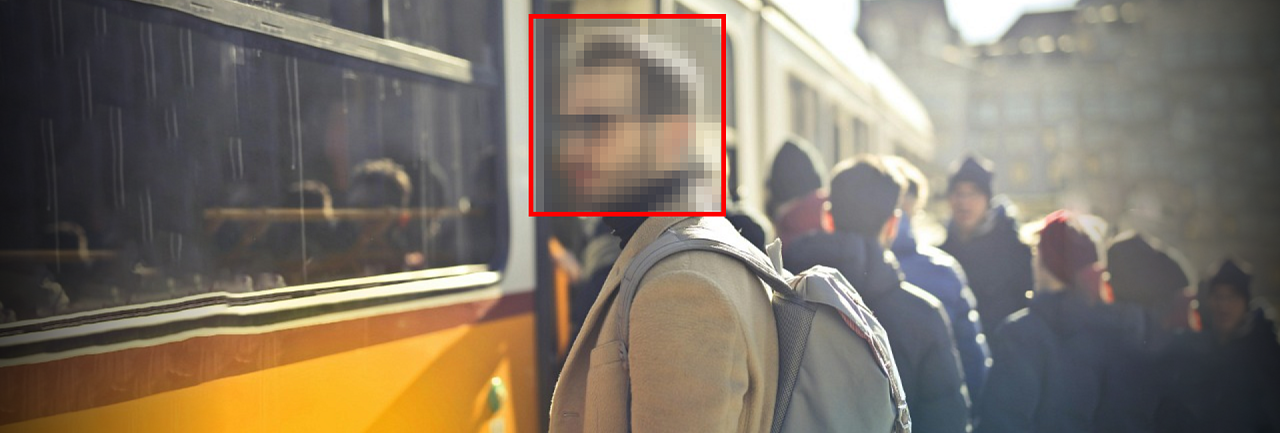 Maska prywatności - efekt mozaiki