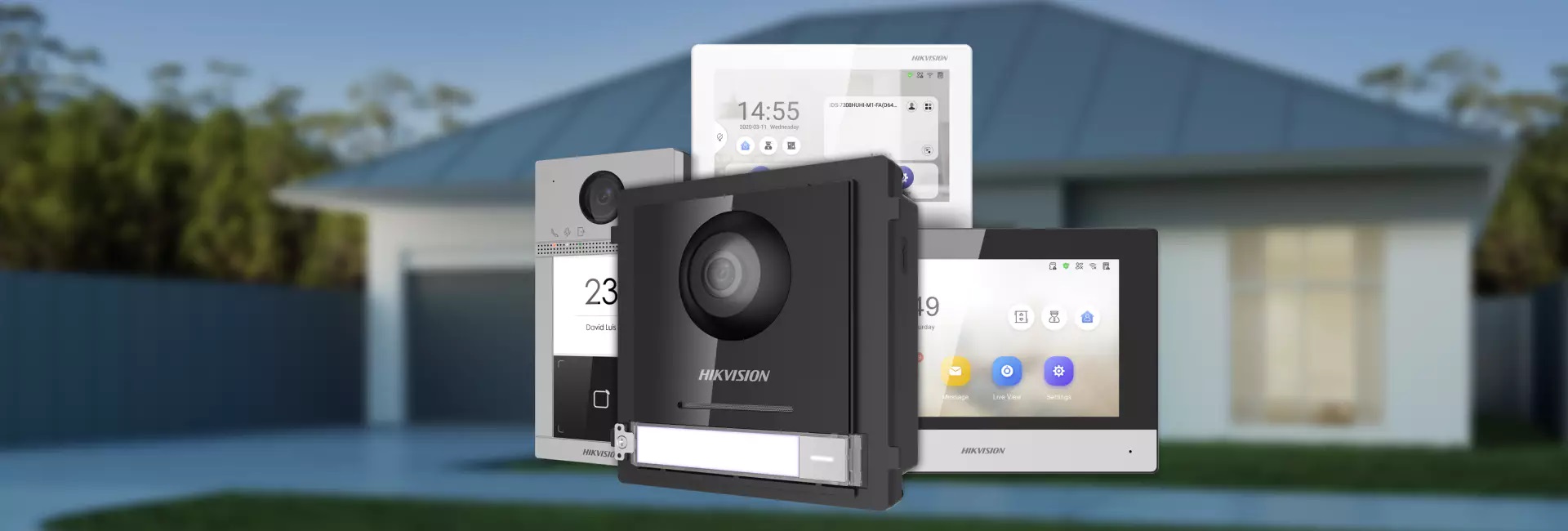 Wideodomofon IP - monitor i stacja bramowa