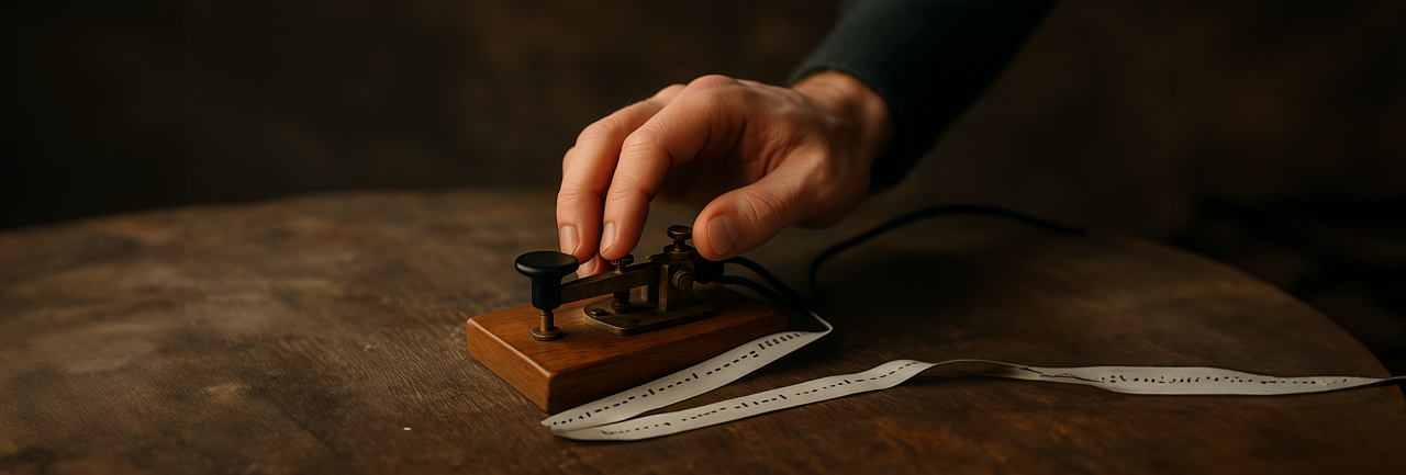 Pierwszy system alarmowy - kod Morse’a i telegraf