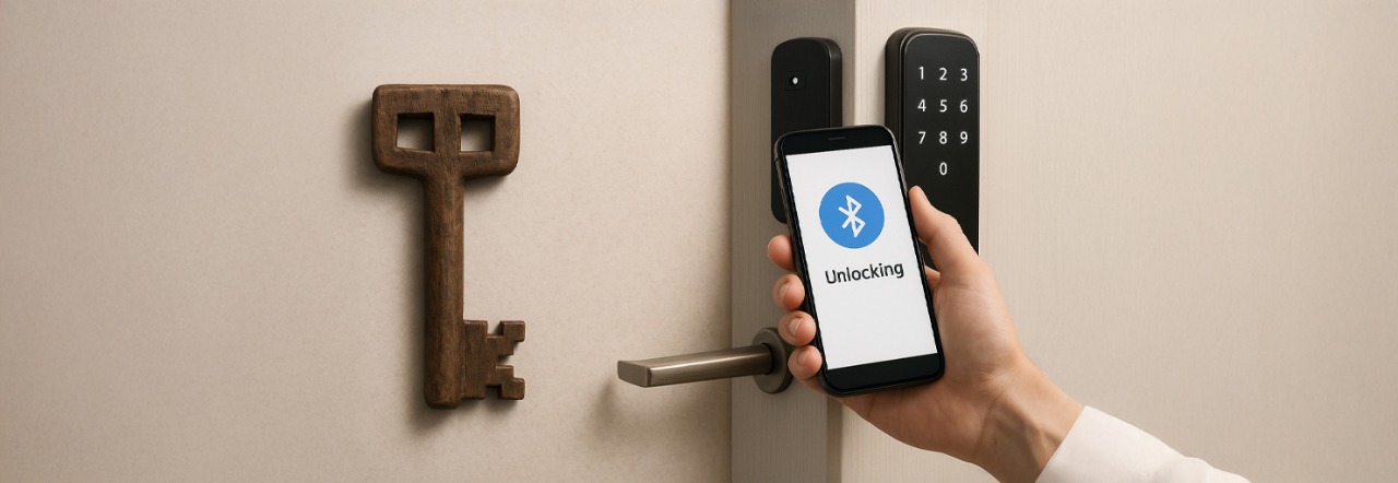 Historia zamków do drzwi - zamek otwierany za pomocą klucza i kodu
