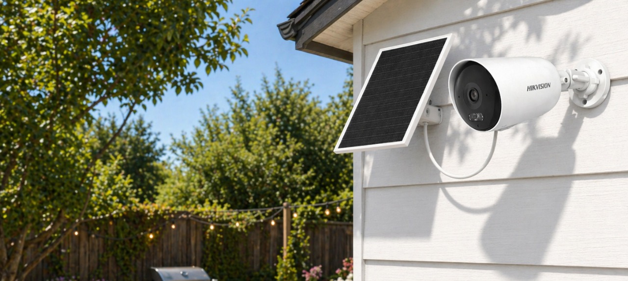 Monitoring działki - kamera zamontowana na ogrodzie