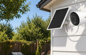 Monitoring działki - kamera zamontowana na ogrodzie